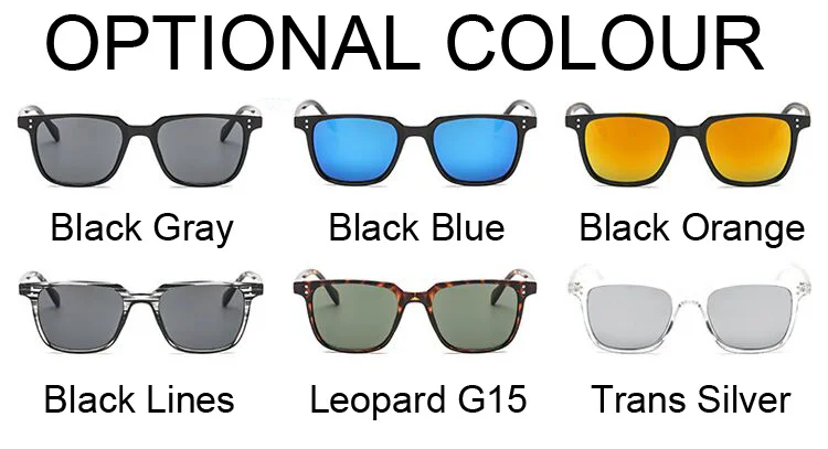Klassische Quadratische Sonnenbrille Mann Marke Designer Retro Schwarz Sonnenbrille Männlich Vintage Bunte Shades Oculos De Sol Masculino – Detail 3