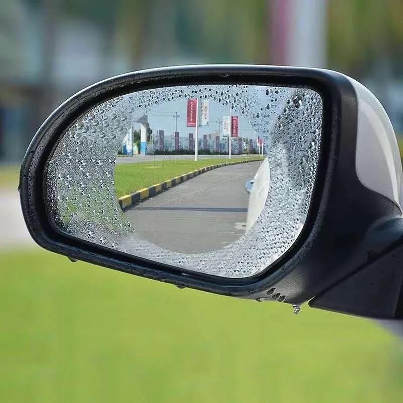 

2PCS Car Mirror Car Sticker Window Clear Film Anti Dazzle Car Rearview Mirror Protective Film Waterproof Rainproof Anti Fog
