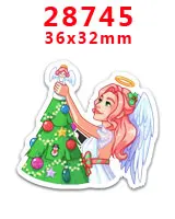 28745 30 шт. плоское украшение из смолы Рождество смолы pr28793 - Цвет: 28745