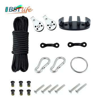 

Water Sports Kayak Canoe Anchor Trolley Kit Cleat Rigging Ring Pulleys Pad Eyes Well Nuts Screws Rope Boats Decks Accessories