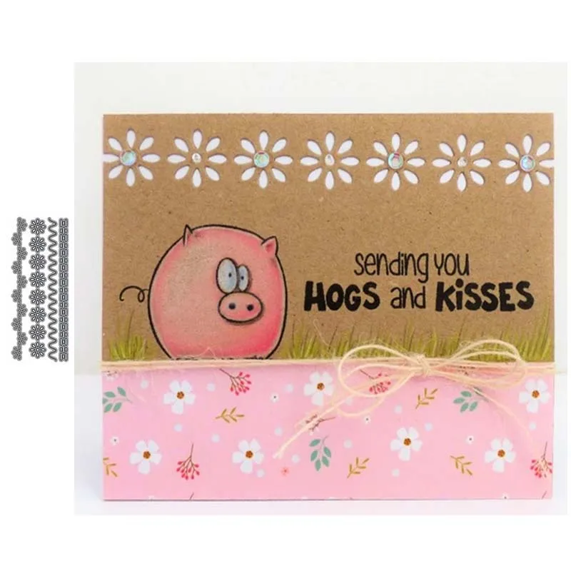 

JC 2020 New Flower Strip Fringe Metal Cutting Dies Background Scrapbook Craft Mold Stencil Handmade Tool Paper DIY Make Template