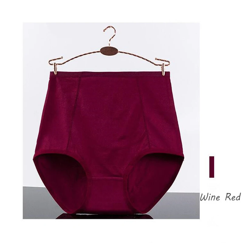 wine red briefs Babbytoro Для женщин нижнее белье хлопковые эластичные бикини Мягкие трусики для женщин размера плюс 6XL 5XL 4XL XL 3 шт./упак. трусики бежевый, розовый черный - Цвет: wine red briefs