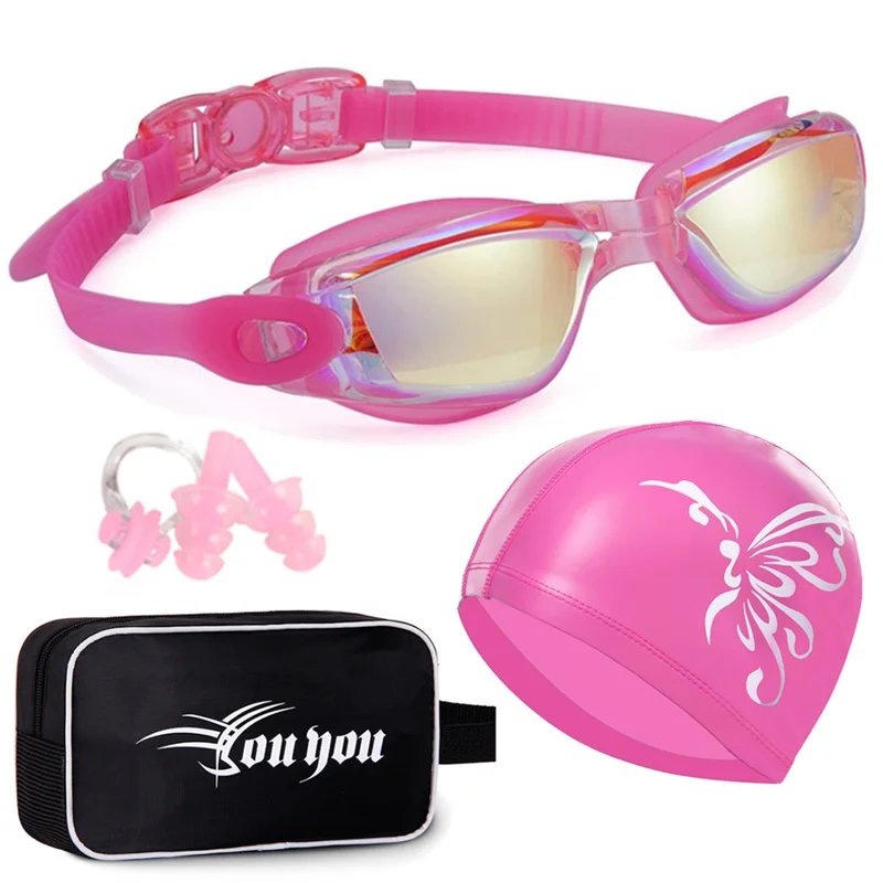Professional Goggles Anti-Fog UV Protection Adjustable Swimming Goggles Men Women Waterproof silicone Swim glasses Pool Eyewear 2
