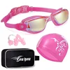 Professional Goggles Anti-Fog UV Protection Adjustable Swimming Goggles Men Women Waterproof silicone Swim glasses Pool Eyewear 2