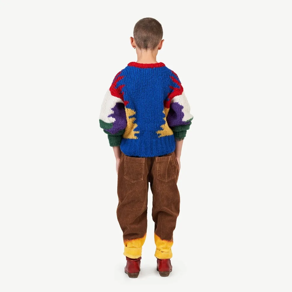 Новые брендовые Детские свитера на осень и зиму, вязаный кардиган с принтом для мальчиков и девочек, милая детская одежда из хлопка, костюм