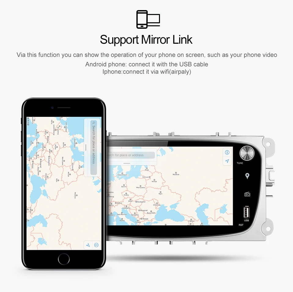 Cheap uniway ALFKS7071  2G+32G  android 8.1 car dvd for focus ford mondeo ford kuga ford  S-MAX C-MAXcar radio 15