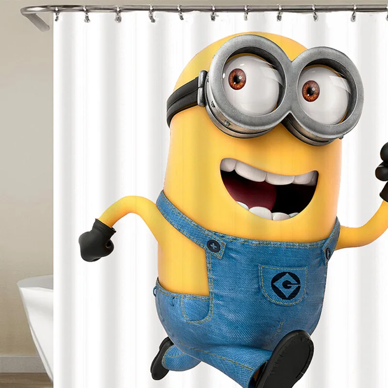 Details about   School Bus Truant Minions 3D Shower Curtain Polyester Bathroom Decor  Waterproof 