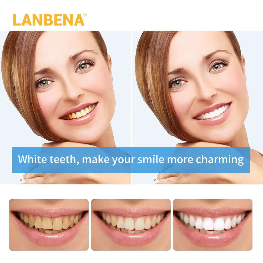 LANBENA Teeth Whitening Pen Cleaning Serum Removes Plaque Stains Dental Tools Oral Hygiene Tooth Gel Whitenning Brush Teeth 3ml