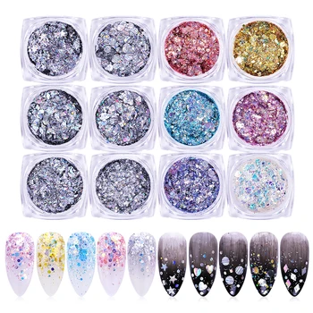 

Nail Glitter Sequins Body Face Makeup Sequined Star Heart Flake Lips Eyeshadow Cosmetic Nail Art Tool Decoration