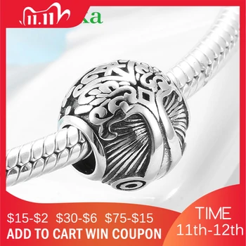 

Authentic 925 Sterling Silver Fashion pattern Round shape BeadsTree of Life Fit Original European Charm Bracelet Bangles Jewelry