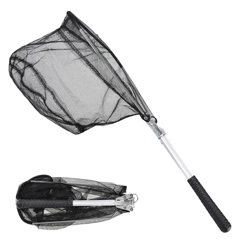 

Collapsible Triangular Fly Fishing Net Folding Fish Landing Net Fish Catching or Releasing Mesh For Fishing