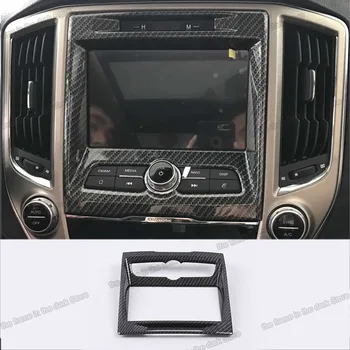 

Lsrtw2017 for Changan Cs95 Car Gps Navigation Screen Frame Chrome Interior Accessories 2017 2018 Carbon Fiber