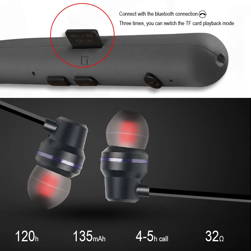 T25 New Wireless Bluetooth Headphone With Mic Support TF SD Card Magnetic Bluetooth 5 0 Earphone Stereo Bass Sport Headset