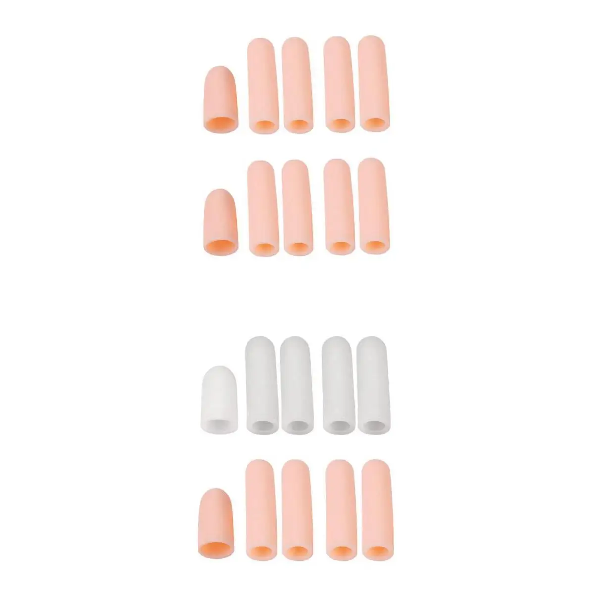 20Pcs Gel Toe Thumb Cap Finger Protector Cushions Pads Protection Protect