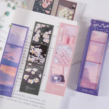 

26 Pcs/Box Romantic Landscape Paper Bookmarks Kawaii Stationery Bookmarks Book Holders Message Cards Office School Supplies