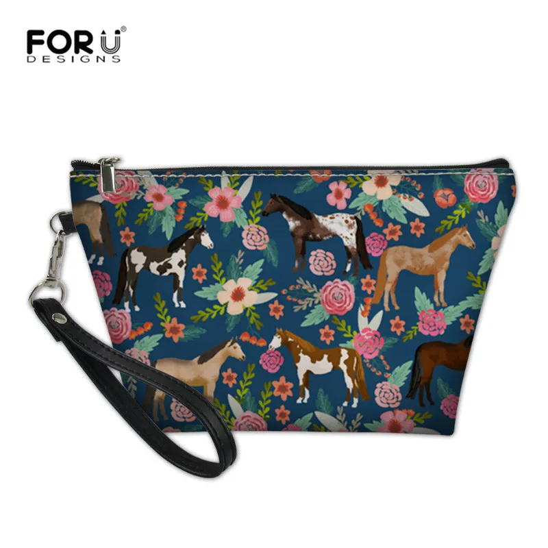 

FORUDESIGNS Palomino Horse Printing Makeup Bag Cosmetic Bag for Women Travel Organizer Beauty Wash Pouch Necessaire Vanity