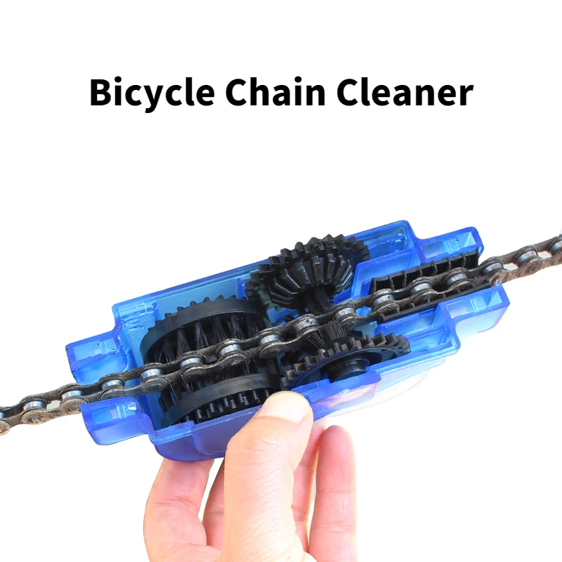 New Portable Bicycle Chain Cleaner Outdoor Bike Brushes Scrubber Wash Tool Kit 