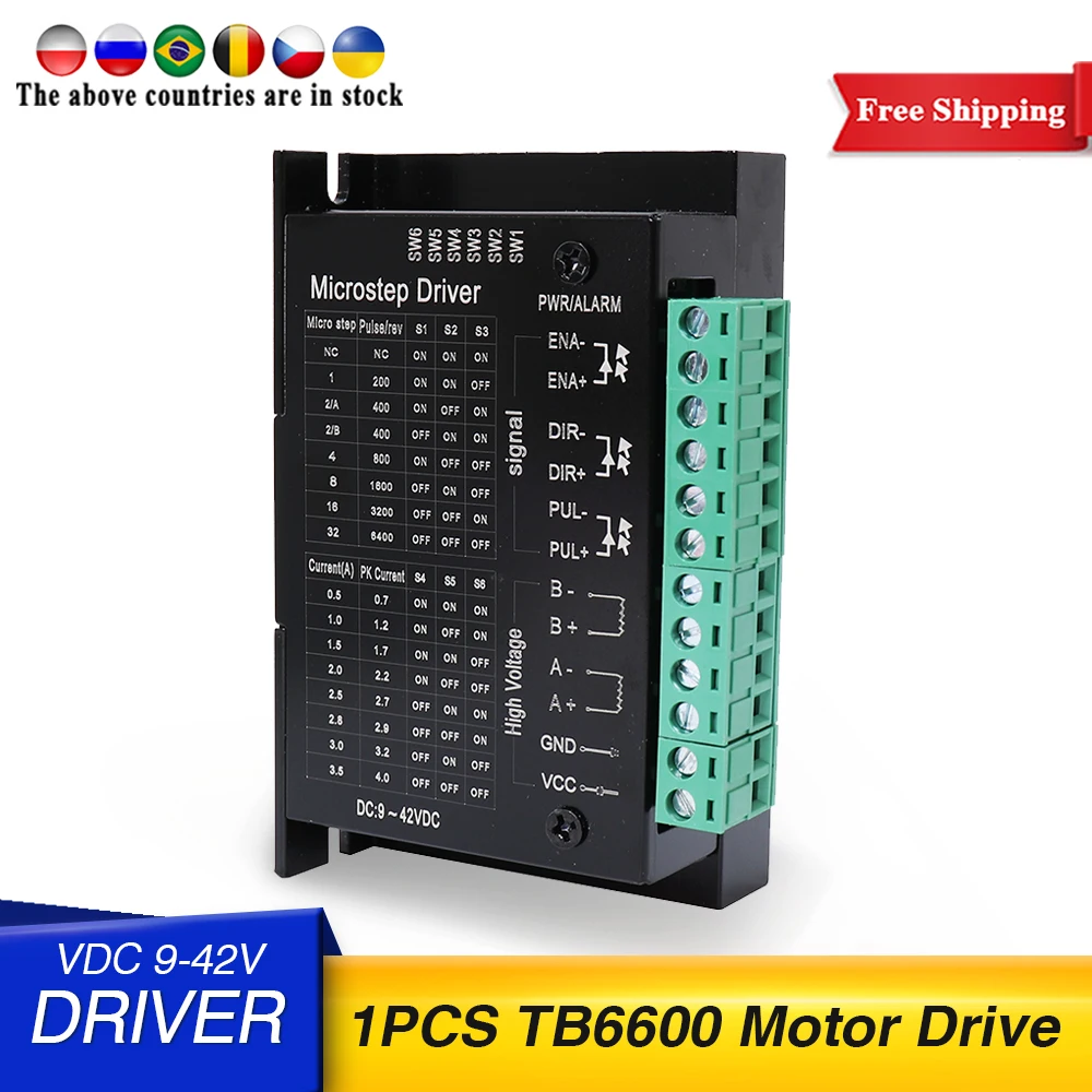 Бесплатная доставка TB6600 обновление s109aftg драйвер плата шаговый двигатель DC 9 в-42 в