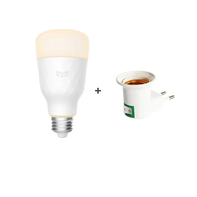 Add E27 EU Adapter Обновленная версия Xiao mi Yeelight, умный светодиодный шариковый светильник, WiFi Пульт дистанционного управления от mi Home APP, белый и теплый светильник E27, лампа 10 Вт - Испускаемый цвет: Add E27 EU Adapter