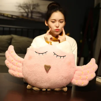 

Cute Plush Owl Toy Soft Pillow Cushion Stuffed Animals Toys For Kids Kawaii Car Cushion Sleeping Pillow Soft Sofa Pillow Home