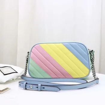 

Fashion new high quality women's leather bag, luxury women's shoulder bag 2020 new macaron series