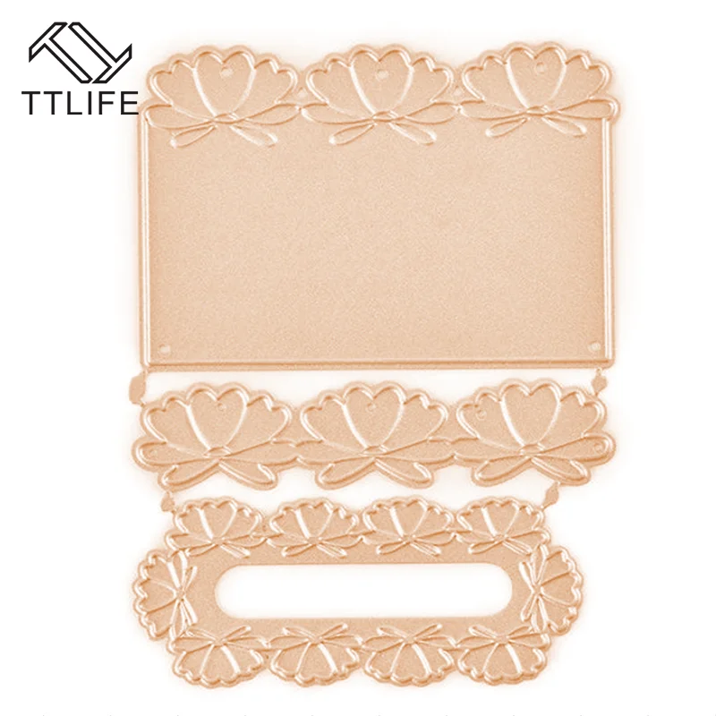  TTLIFE 112*83mm 112 * 83mm Lace Frame Metal Cutting Die for DIY Scrapbook Album Invitation Craft Ca - 4000235627640
