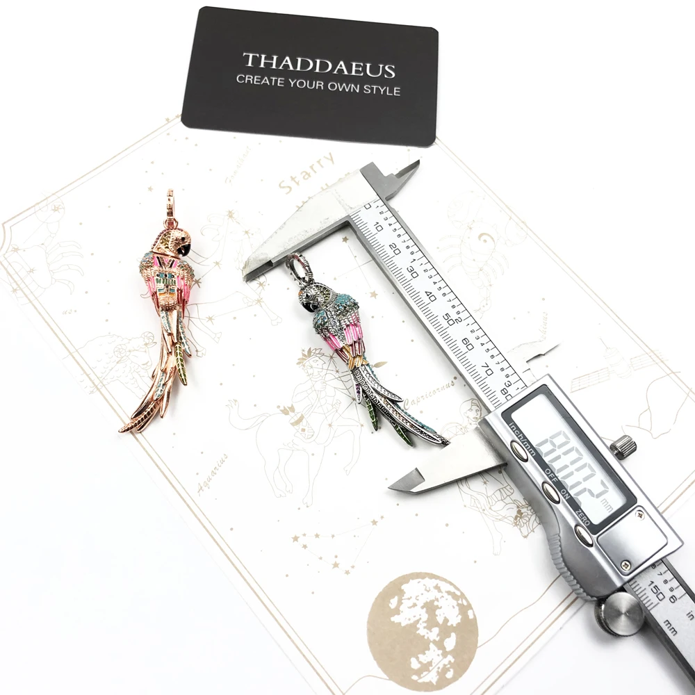 Pendants Colourful Parrot,2020 Spring New Jewelry 925 Sterling Silver Paradisiacal Accessorie Myth of The Jungle Gift For Women - Image 2