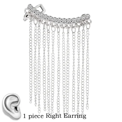 Silver E0181G Серебряные серьги-Крючки в виде листьев для женщин, аксессуары, милые полые серьги в виде листьев, модные ювелирные изделия, 1 шт., серьги в виде правого уха, подарки - Окраска металла: Silver E0181G