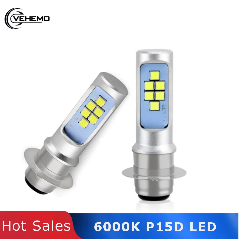 

P15D LED Light Motorbike Hi Lo Lamp 6000K High Power Motorcycle Parts Super Bright Headlight