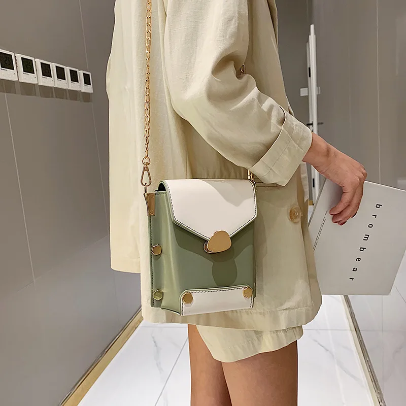 

Fashion Little Fresh Girl 2019 New Summer Leaf Clock Bag Simple Colour-Coloured Single Shoulder Small Package