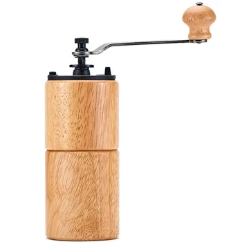 

HOT！-1Pcs Mini Manual Adjustable Coffee Bean Grinder Manual Coffee Grinder Wooden Household Kitchen Mini Manual Coffee Grinder H