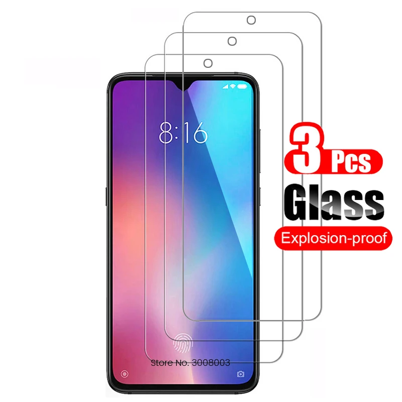 3 шт закаленное стекло для защиты экрана для xiomi Xiaomi Mi 9 8 a1 a2 lite 9se a3 9t pro play pocophone f1 защитная пленка