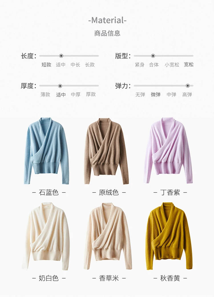 2021 New 100% Pure Goat Cashmere Knitted Sweater Women High Quality V-Neck Pullover Female Winter Fashion Clothes Girls Tops