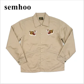 

2020 New Coach Jacket Retro Men's Tiger Embroidered Jacket