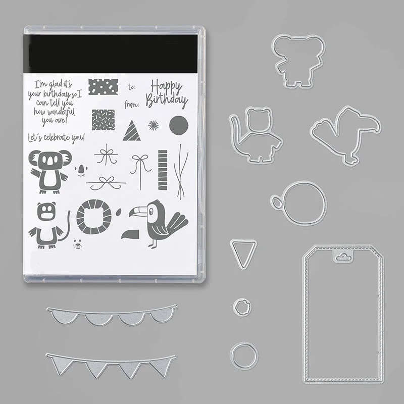 

JC Rubber Stamps and Cutting Die Scrapbooking Animal Letters Polygon Craft Stencil Card Make Album Sheet Decoration 2020 Die Cut