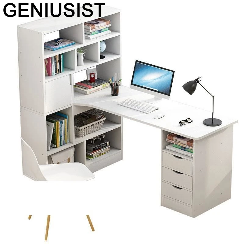 Small Tafelkleed Schreibtisch Escrivaninha Office Escritorio Bed Bedside Laptop Stand Computer Tablo Desk Table With Bookshelf Laptop Desks Aliexpress
