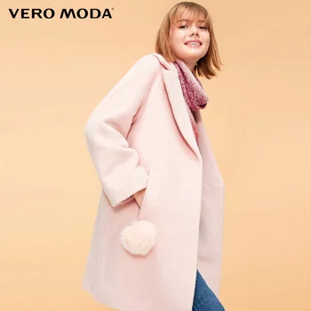 

Vero Moda Winter Women alpaca wool straight Mid Long coat Jacket| 318327545