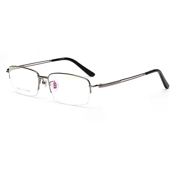 

Fashion Pure Titanium New Large Frame Half Frame Nearsightedness Lens Frame Men's Business Generous Face Without Face Gas Mirror