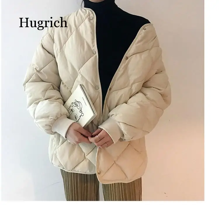 

2020 New Office Fashion Casual Winter Windbreaker Coat Women Warm Loose Cotton Coats Long Sleeve Outerwear High Quality