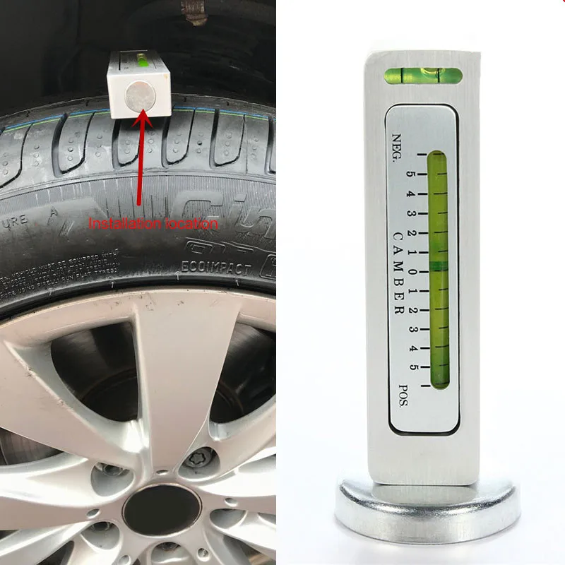 Ewalite Universal Adjustable Magnetic Gauge Tool for Car RV Tire Repair Truck Camber Castor Strut Wheel Alignment Blue