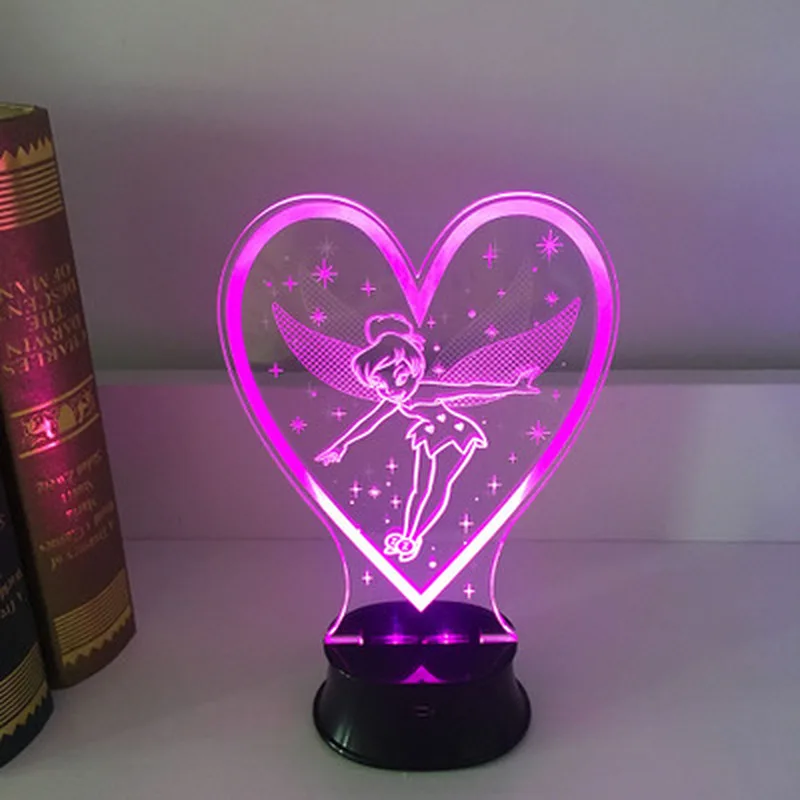 3D ночник, акриловый динамический Летающий небольшой Настольный светильник, USB лампа, светодиодный светильник, креативный прикроватный светильник, лампа в подарок