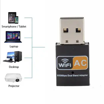 

600Mbps Wireless USB WiFi Adapter Dual Band wifi Antenna Lan 2.4 Card Receiver 5Ghz PC 802.11ac usb Ethernet Network S3H5