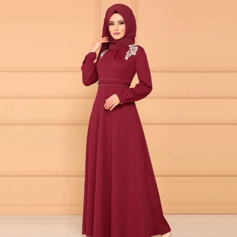 Модный стиль элегантные мусульманские женские красивые размера плюс длинные абайя S-XXL