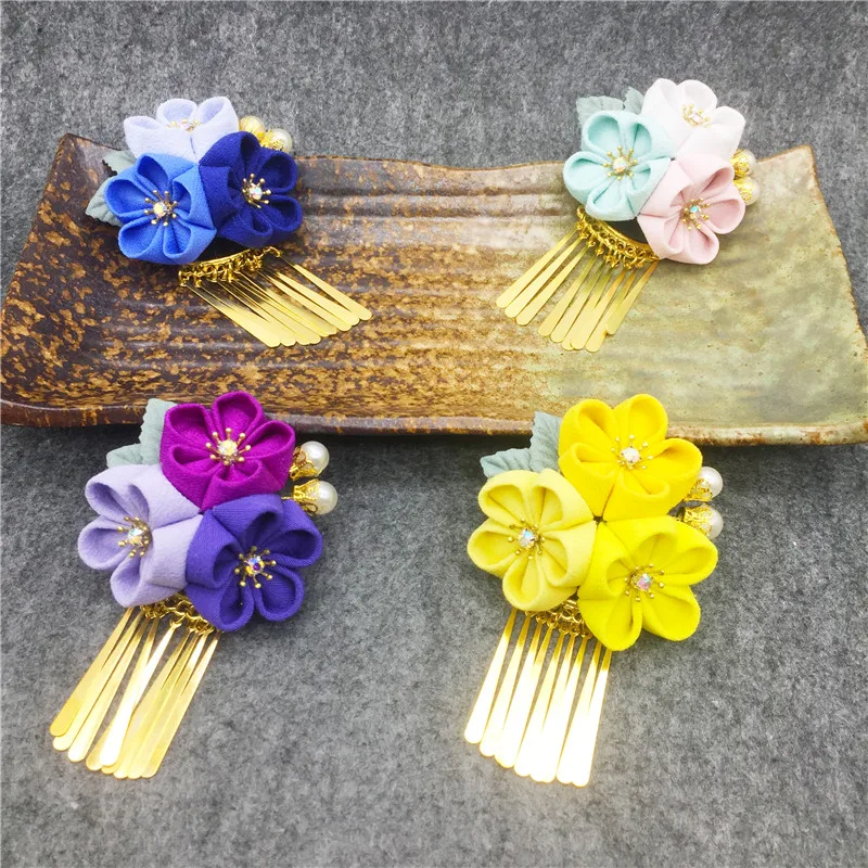Japanese Kimono Hairpin Woman Hair Clip Cosplay For Kimono Hanfu Hand