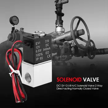 

1/8inch DC 12V Solenoid Valve Normally Closed Direct-acting Electric Control Switch Air Water Control Plumbing Accessories