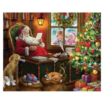 

Christmas Tree/Santa Claus/Dog/Cat Diy Diamond Painting Full Square Diamond Embroidery Cross-Stitch Home Decor