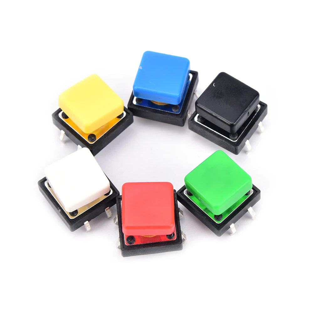 

20PCS Tactile Push Button Switch Momentary Micro Switch Button + Tact Cap
