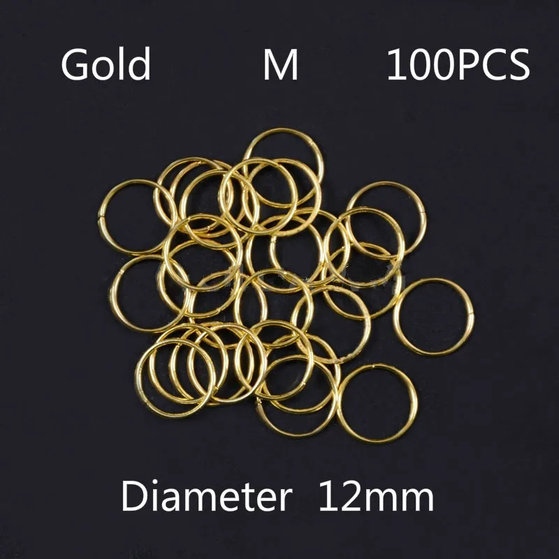 gd 100pcs Silver Hair Braid Dreadlocks Bead 5 Pcs Per Set Per Lot Gold Tone Hair Cuffs Charm Dreadlock DIY Pendant Hair Accessories - Цвет: gd 100pcs