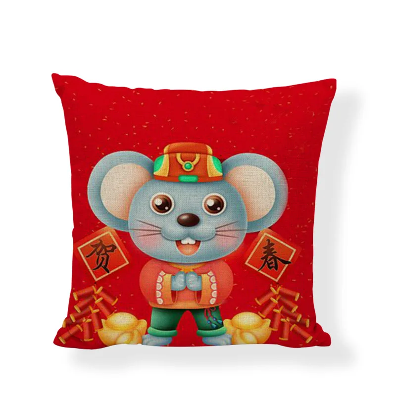 Рождественская нордическая Подушка Pops декоративная подушка для дома мышь красная на сиденье в машину на диван Lost Подушка льняная печать наволочки на заказ - Цвет: 9818-5