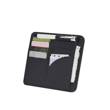 

Multi-functional Car Glasses Clip CD Storage Box PU Holder Bill Clip Holder collection Assisting tools
